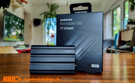Notebooksbilliger: 2 Samsung Portable SSD T7 Festplatten werden verlost
