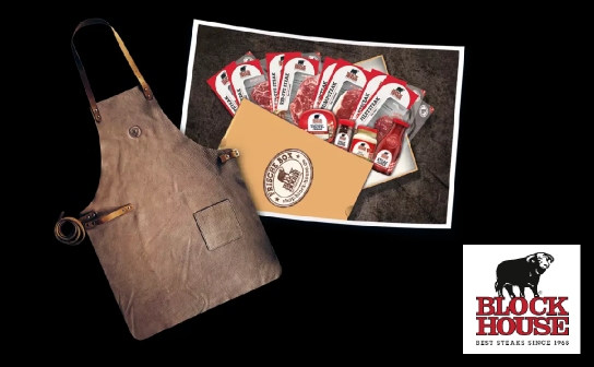 BLOCK HOUSE: eine Leder-Grillschürze und 3 x ein BLOCK HOUSE Grillpaket zu gewinnen