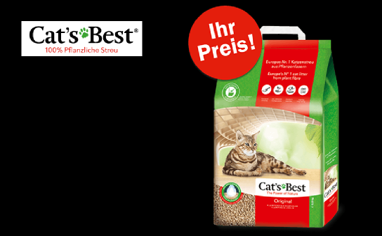 Cat’s Best: jeden Monat eine 8,6kg Packung Cat’s Best Original zu gewinnen