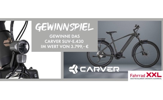 Fahrrad XXL: ein CARVER SUV-E.430 Bike für 3.799 € zu gewinnen