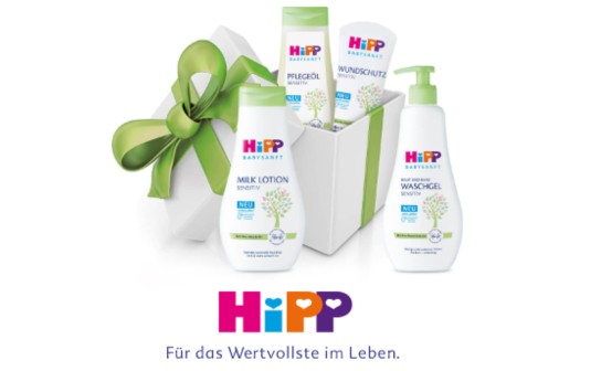 HIPP: alle 3 Monate je 3 HiPP Babysanft Pflege-Sets zu gewinnen