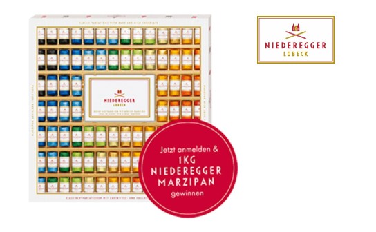 Niederegger: verlost wird jeden Monat ein Kilo Niederegger Marzipan