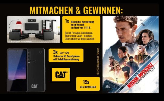 SOKRATIV: eine Heimkino-Ausstattung im Wert von 1.111 €, 3 CAT S75 Smartphones und weitere Preise
