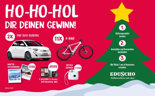 Tchibo: 2 x ein Fiat 500 Elektro im Wert von jeweils 38.000 € und viele weitere Preise