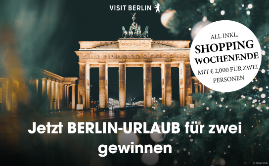 visitBerlin: Shopping-Wochenende für 2 vom 15. – 17.12.2023 in Berlin zu gewinnen