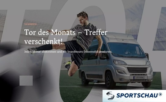 ARD Sportschau: Tor des Monats November 2023 - ein Crosscamp Base X im Wert von über 81.000 € zu gewinnen