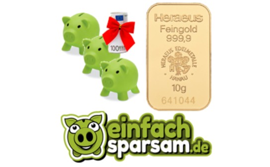 Einfach-Sparsam.de: Goldbarren & Bargeld zu gewinnen