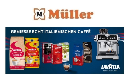 Müller: verlost wird 3 x eine De’Longhi Siebträgermaschine