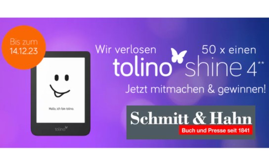 Schmitt & Hahn: 50 tolino´s werden verlost