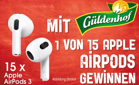 Gutfried: verlost werden 15 Apple AirPods 3