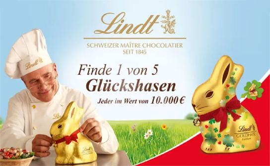 Lindt: 5 x 10.000 € zu gewinnen