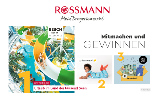 Rossmann: gewinne einen Familienurlaub im Herzen der Mecklenburgischen Seenplatte oder einen der weiteren Preise