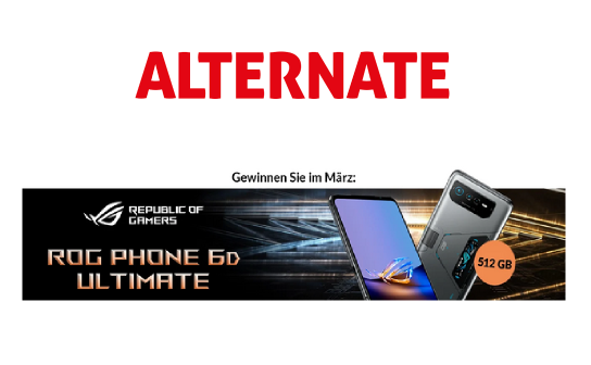 ALTERNATE: gewinne ein Smartphone ASUS ROG Phone 6D Ultimate 512GB
