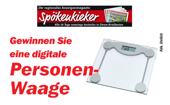 Der Spökenkieker: verlost wird eine digitale Personen-Waage
