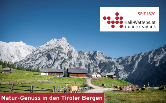 Hall-Wattens Tourismus: eine Genießerreise, 2 Zirbenkugel-Kristallkaraffensets & 7 Puzzle werden verlost