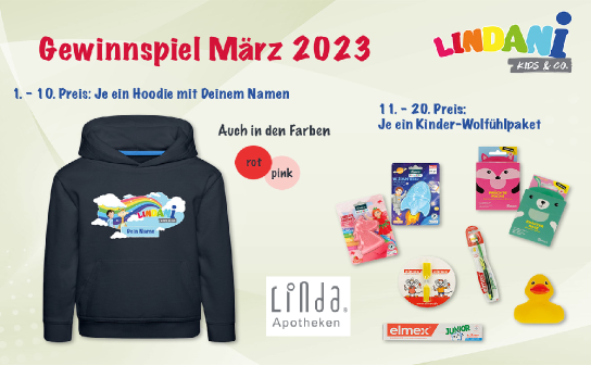 LINDA Apotheken: 10 x ein personalisierter LINDANI Kinder-Hoodie und 20 weitere Preise