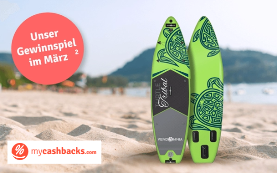 mycashbacks: ein Stand Up Paddle mit großem Zubehör-Set für rund 800 € wird verlost