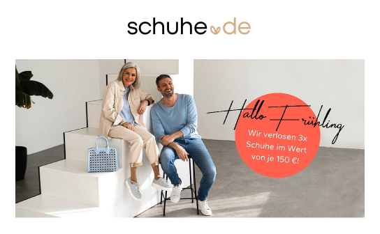 schuhe.de: 3 x ein Paar Schuhe im Wert von bis zu jeweils 150 € zu gewinnen