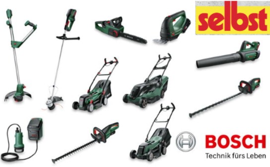 selbst.de: 2 x eine GardenPump & 2 x die AdvancedGrassCut von Bosch zu gewinnen