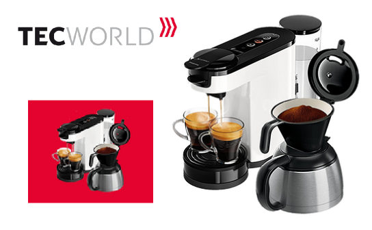 TECWORLD: verlost wird ein Senseo Switch Kaffeeautomat von Philips