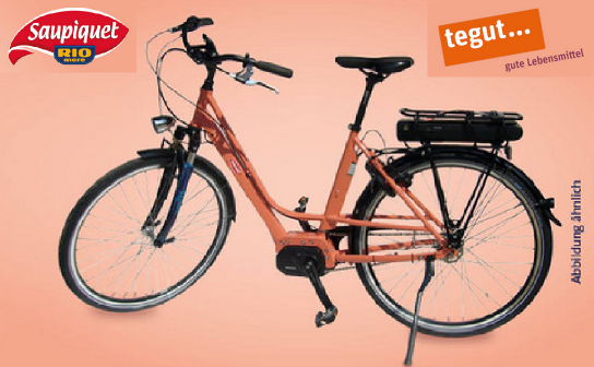 tegut: verlost wird ein E-Bike plus ein Saupiquet Produktpaket