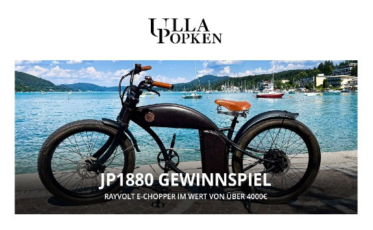 Ulla Popken: ein E-Chopper von Rayvolt im Wert von über 4000 € und 10 x ein JP1880 Gutschein