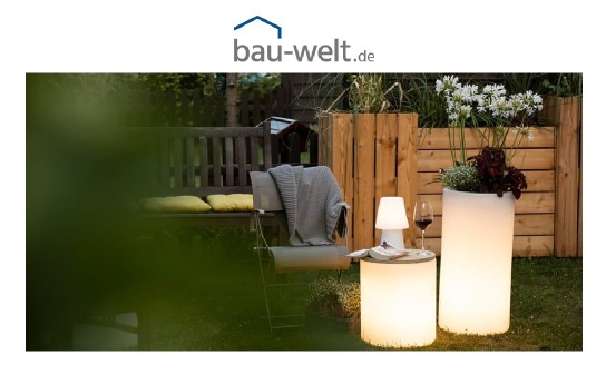 bau-welt.de: verlost wird ein Leuchttisch Shining Drum von 8 seasons design im Wert von 170 €