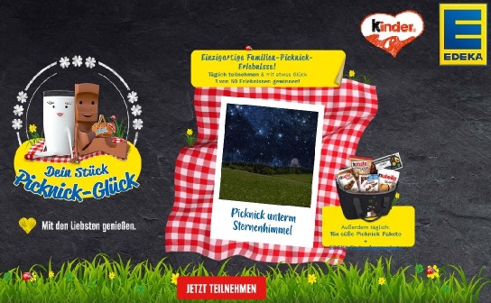 EDEKA: 50 x ein Familien-Picknick-Erlebnis und täglich 15 süße Picknick-Pakete