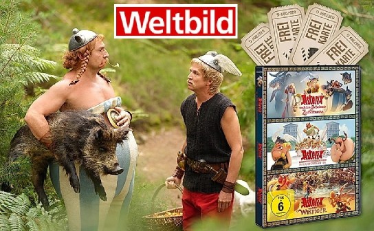 Weltbild: verlost wird 10 x eine Asterix DVD-Box und 10 x 4 Kinofreikarten