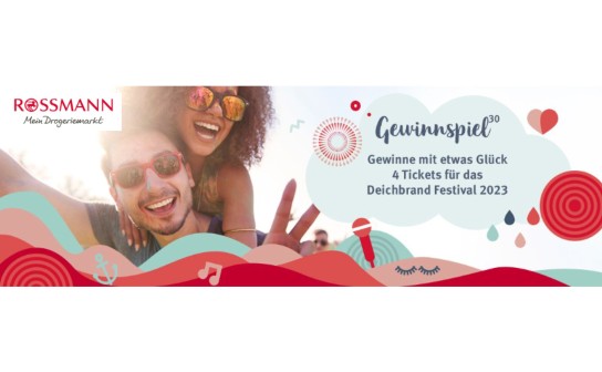 Rossmann: gewinne ein Wochende auf dem Deichbrand Festival 2023
