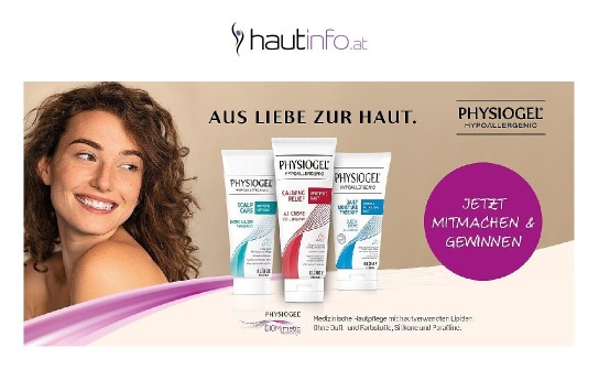 hautinfo: verlost wird 3 x ein Physiogel-Set