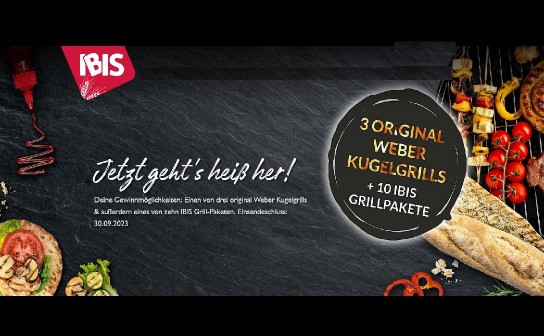 IBIS: verlost werden 3 Kugelgrills von Weber und 10 IBIS Grill-Pakete