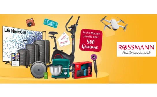 Rossmann: 5 LG Smart-TV‘s , 10 Samsung Galaxy Tabs S6 Lite u.v.a