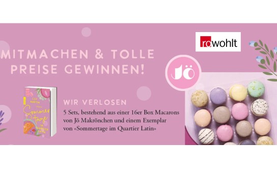 Rowohlt: 5 Sets mit Macarons von Jö Makrönchen + Buch-Exemplar zu gewinnen