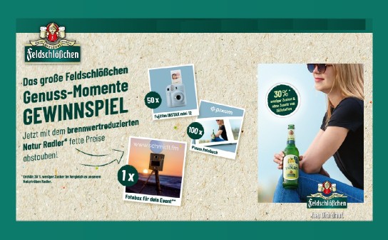 Feldschlößchen: 50 Sofortbildkameras, 100 Pixum-Gutscheine und eine Fotobox