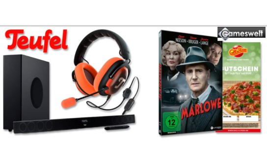 Gameswelt: je 2 CINEBARs 11, 4 Gaming-Headsets ZOLA von Teufel & 14 MARLOWE Fan-Pakete zu gewinnen