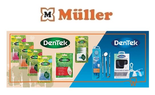 Müller: verlost werden 25 DenTek Produktpakete für dein strahlenstes Lächeln