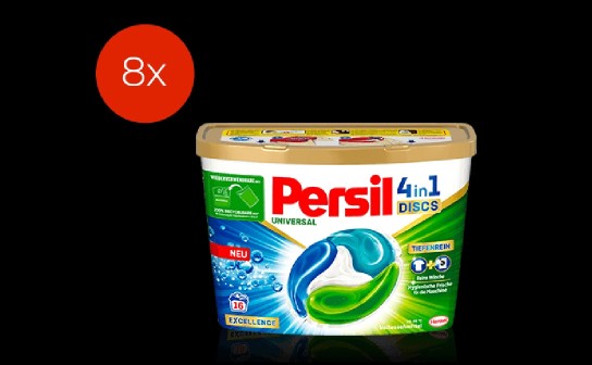 Persil: verlost werden diesmal 8 Pakete Persil Universal 4in1 DISCS