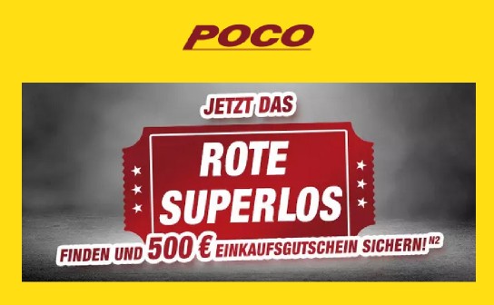 POCO: verlost wird ein Gutschein in Höhe von 500 €