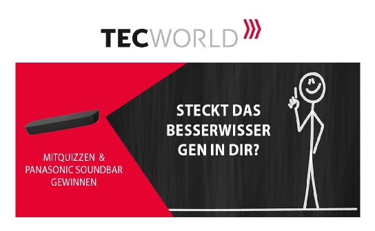 TECWORLD: verlost wird eine Soundbar von Panasonic