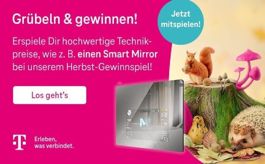 Telekom: ein Smart Mirror, 2 Garmin Watches & weitere coole Preise zu gewinnen