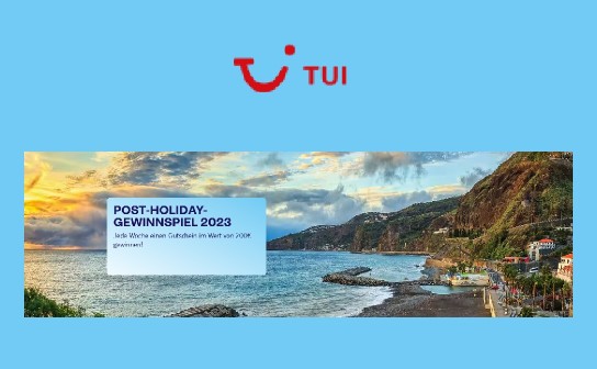 TUI: 4 x ein Reisegutschein im Wert von jeweils 200 €