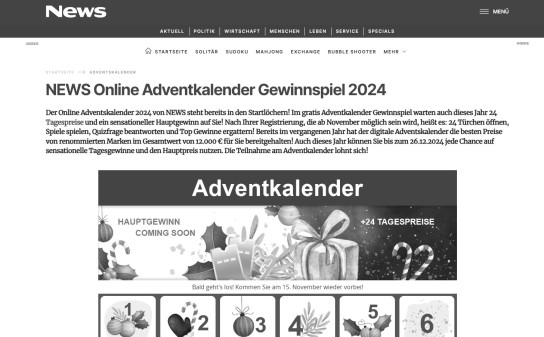 NEWS.at: Adventskalender Gewinnspiel 2025