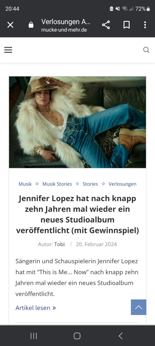 Mucke und mehr: Jennifer Lopez Album zu gewinnen