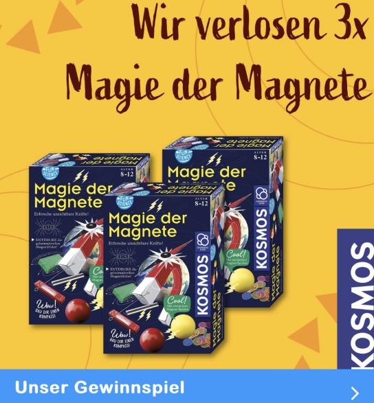 Spielwaren Krömer: 3 Spiele Magie der Magnete von Kosmos