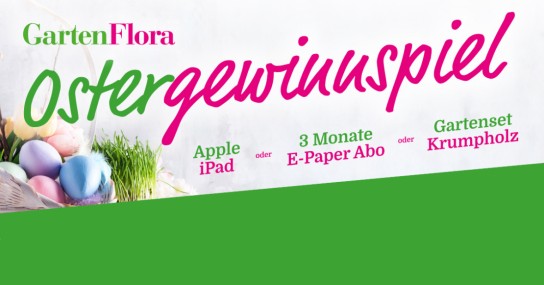 GartenFlora - 1x Apple iPad 9. Generation (10,2″), 64 GB, Silber im Wert von 429 €, 10 x Garten Set von Krumpholz, 20 x 3 Monate das GartenFlora Digitalabo