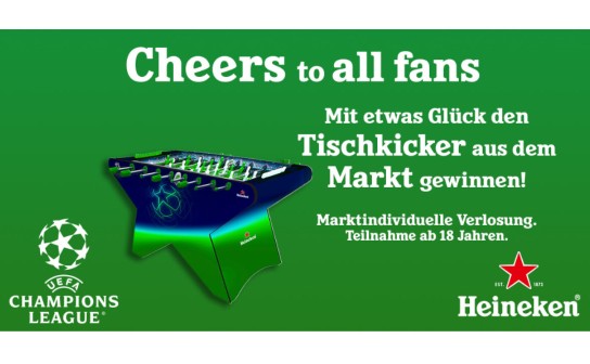 Heineken: 150 Tischkicker werden verlost