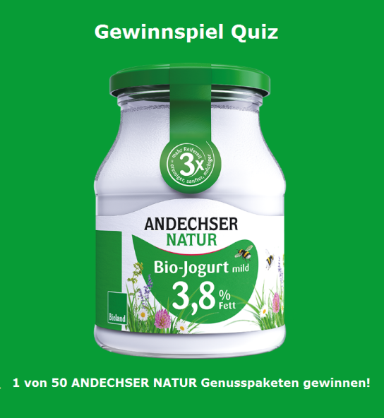 Andechser Natur - 50x Andechser Natur Genusspaket im Wert von je 30 €