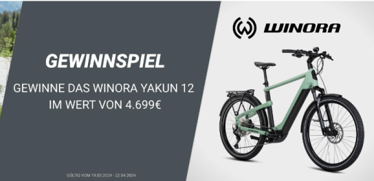 Fahrrad XXL - WINORA YUKAN 12 E-Trekkingbike im Wert von 4699€
