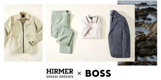 Hirmer - 3 x Warengutschein für ein Kleidungsstück aus der Kollektion von BOSS BLACK, BOSS GREEN oder BOSS ORANGE